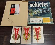 Vintage 1968 Schiefer Catalog, Decals, and Original Mailing Envelope picture