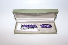 Levenger True Writer Purple Mosaic & Chrome Rollerball Pen New In Box picture