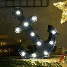 11 LEDs Anchor Marquee Sign Light Anchor Shaped LED Lamp Night Light Battery G7 picture