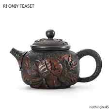 Chinese Traditional Purple Pottery Teapots Famous Artists Handmade Kettle  picture