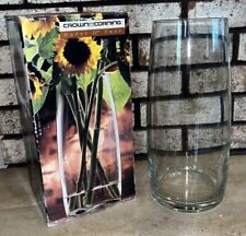 Crown Corning Glass Clear Doric 12” Vase 6109132 Copyright 1992 with Box vintage picture