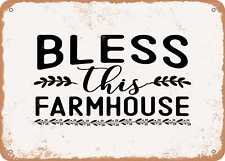 Metal Sign - Bless This Farmhouse - Vintage Look Sign picture