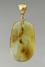 SPIDER & GNAT Inclusion Genuine BALTIC AMBER Large Silver Gold Plated Pendant picture