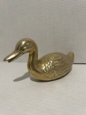 Vintage Mid Century Solid Brass  Duck Figurine picture