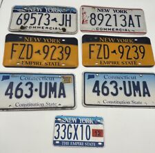 Lot (7) New York / Connecticut Auto & Motorcycle Motor Vehicle License Plates picture