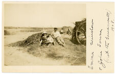 Farming Family in Haystack Antique Real Photo RPPC Postcard Country Farm Girl 71 picture