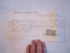 ANTIQUE 1861 ITALIAN LETTER - WITH STAMPS - SPECTACULAR - OFC-2 picture