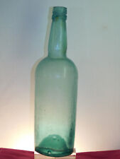 ANTIQUE TEAL BLUE WHISKEY BOTTLE 1840-50's early victorian goldfields old bottle picture