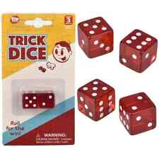 NEW Loaded Trick Transparent Red Dice Set Mis-Spotted - Not Weighted picture