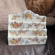 Antique Sarreguemines Louis XV Letter Holder Floral French Faience 1890 France picture