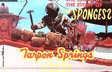 1950s TARPON SPRINGS FL FOLD OUT POSTCARD BOOKLET DIVER SUIT SPONGES Z2471 picture