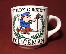 World's Greatest Policeman Dog Coffee Mug Gift Custom Card of Canada Papel Japan picture