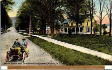 Postcard~Walton New York~Street Scene~& Townsend Homestead~Vintage Car~c1910 picture