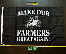 Donald Trump Flag *FREE FIRST CLASS SHIP* Make Our Farmers Great USA Sign 3x5' picture