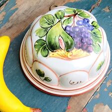 Vintage Bassano Italian Hand-Painted Opened Fig Ceramic Decorative Mold wSticker picture