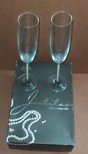LENOX JUBILEE  PEARL TOASTING FLUTE Wedding Bridal Goblets Set Of 2 picture
