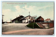 c1910's N.Y.H. & H. Station Depot Roslindale Boston Massachusetts MA Postcard picture