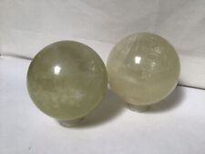 RR84 Vintage 2 Large Very Beautiful Natural Crystal ball Size For Gift picture