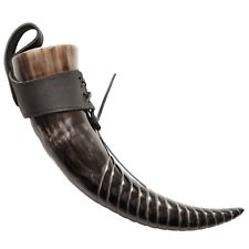 Medieval Drinking Horn with Black Leather Holster picture