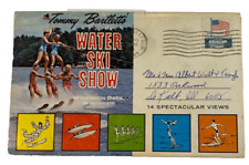 1965 Tommy Bartlett's Water Ski Show Postcard Fold-Out,Wisconsin Dells,parachute picture