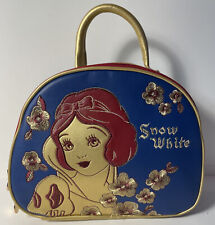 Disney 1937 Snow White Collection Makeup Bag Gold/Blue/Maroon Soft Embroidered picture