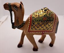 Vintage Wooden  Handcrafted Handpainted Camel Figurine Collectible 4
