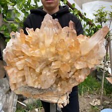 77.2LB A++Large Natural clear white Crystal Himalayan quartz cluster /mineralsls picture