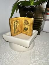 Vintage Gold Folding Frame Religious Decoupage Old World Italy Style picture