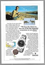Rolex Oyster Perpetual Timepiece Watch George Schaller Wildlife Conservation Ad picture