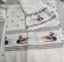 Vtg Sears 1970's / 80's  Curtains Country Wood Duck Kitchen 4 Valances 3 Panels  picture