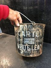 Vintage White Lead Paint 50LB Painter Paint Can Carter Brand 8.5in X 10in picture