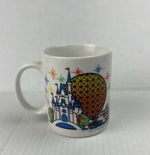 Vintage Walt Disney World Epcot Center Mickey Mouse Fireworks Mug Cup 1988 picture