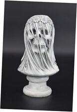 Veiled Skull Sculpture, Halloween Skull Decoration Gift, Vintage Greek Style, 7 picture