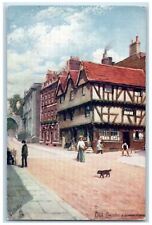 c1910 Old Lincoln A Quaint Corner England Unposted Oilette Tuck Art Postcard picture