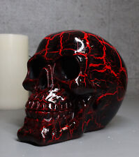 Red Lightning Thunder Bolt Punk Rock Black Skull Figurine Ossuary Macabre Art picture
