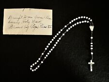 Vintage Pearl Rosary Rare Delicate 1949 Rome 13” picture