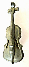 Vintage Miniature PEWTER VIOLIN or CELLO, Marked 