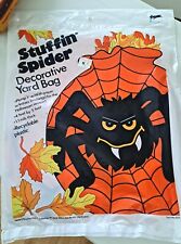 Stuffin Spider Decorative Halloween Yard Bag 4 x5 feet NOS VTG 1990 picture