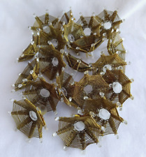 RARE FIND vintage gold net reflectors for mini christmas lights set of 20 picture