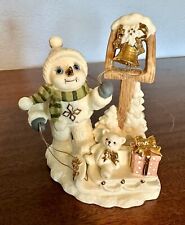 2001 Grandeur Noel Porcelain Snowman Family Collection Sleigh Bell Christmas picture