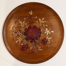 Hand-Painted Timber Charger — Waratah  & Further Australian Wildflowers — Signed picture