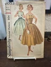 Vintage 1940s Simplicity Sewing Pattern 2033 Misses Dress Size 11 31 1/2 Bust picture
