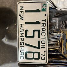 1973 New Hampshire Tractor License Plate NH - 11578 picture