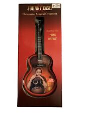Johnny Cash Illuminated Guitar Musical Ornament, Plays Ring Of Fire, Rare 2013 picture