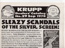 KRUPP / KITCHEN SINK PRESS DEALER'S CATALOG #29 1978 Underground Comix POSTERS picture