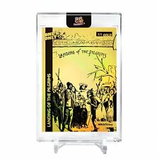LANDING OF THE PILGRIMS Plymouth Rock Holo Gold Card 2023 GleeBeeCo #LNPL-G 1/1 picture