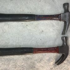 2 Vintage Permabond Plumb carpenter rip claw hammers picture