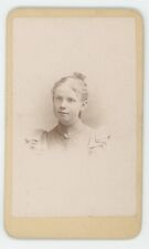 Antique CDV Circa 1870s Beautiful Young Girl in Dress Schnieber Asbury Park, NJ picture