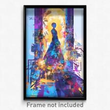 Art Poster - Man Feeling Astonished Wearing Slim Multicolored Dress (Print) picture