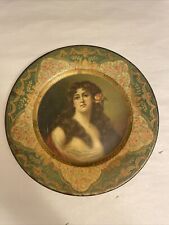  VINTAGE ANHEUSER BUSCH VICTORIAN ERA METAL ART PLATE SIGNED, CIRCA 1900-1910 picture
